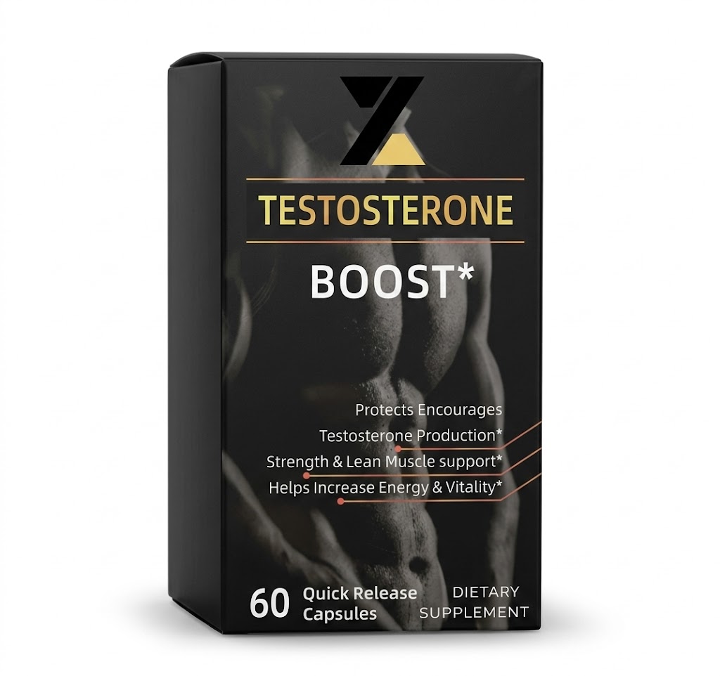 Testosterone Boost - Energy & Vitality Support, 60 Capsules